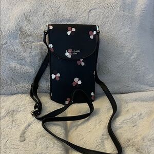 Kate Spade Black and Pink Floral Crossbody Bag